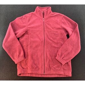 Harriton Youth Red Fleece‎ Zip Up Jacket Size L G 14 16